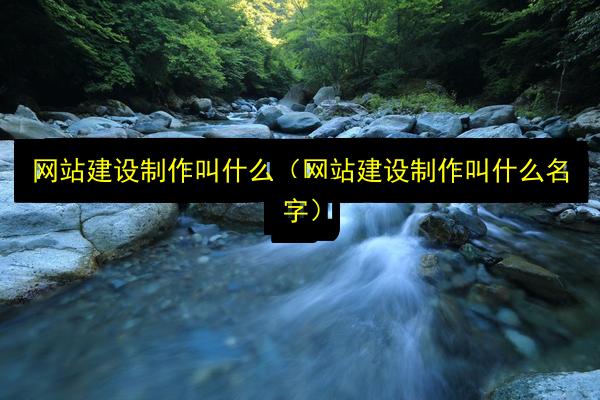 网站建设制作叫什么(网站建设制作叫什么名字)插图 文章配图