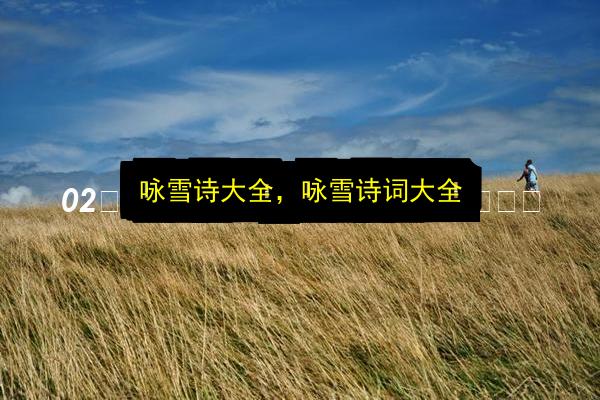 咏雪诗大全,咏雪诗词大全插图 文章配图