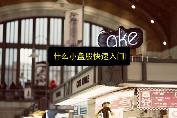 什么小盘股快速入门插图 文章配图