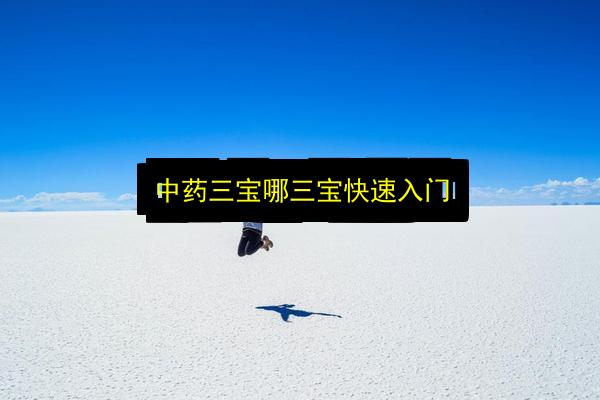 中药三宝哪三宝快速入门插图 文章配图