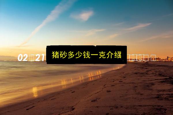 猪砂多少钱一克介绍插图 文章配图