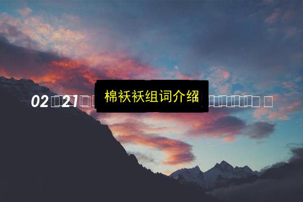 棉袄袄组词介绍插图 文章配图