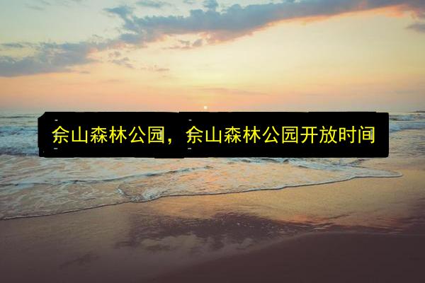佘山森林公园,佘山森林公园开放时间插图 文章配图