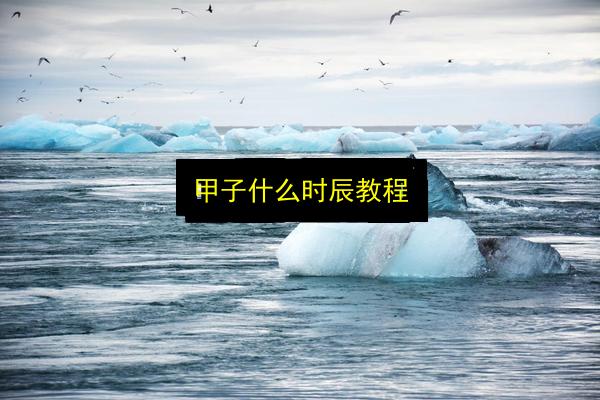 甲子什么时辰教程插图 文章配图