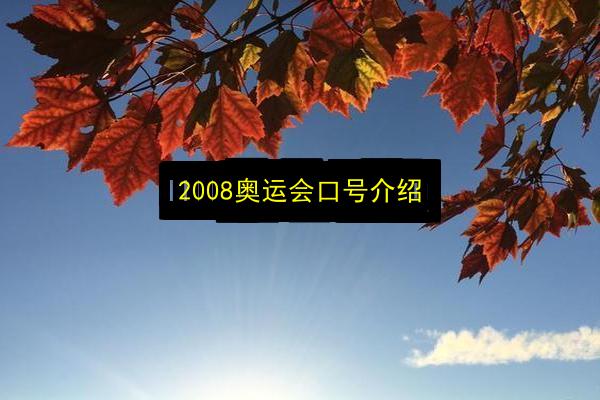 2008奥运会口号介绍插图 文章配图