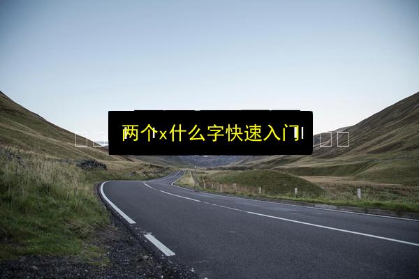 两个x什么字快速入门插图 文章配图