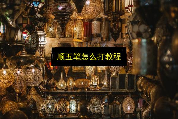 顺五笔怎么打教程插图 文章配图