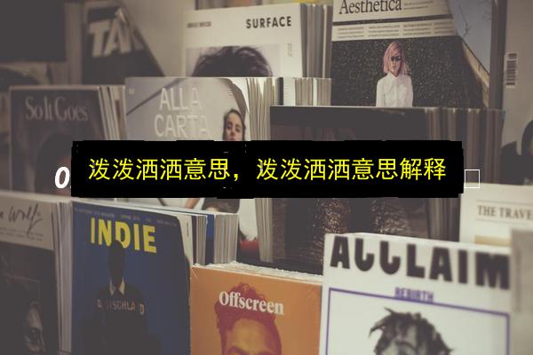 泼泼洒洒意思,泼泼洒洒意思解释插图 文章配图