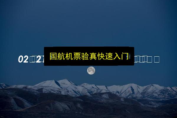国航机票验真快速入门插图 文章配图