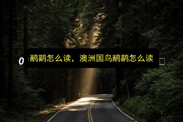 鸸鹋怎么读,澳洲国鸟鸸鹋怎么读插图 文章配图
