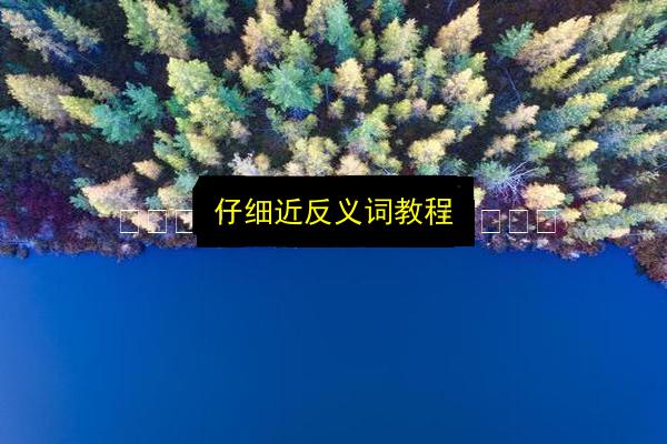 仔细近反义词教程插图 文章配图