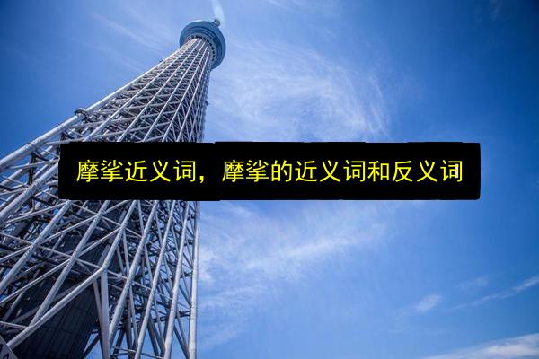 摩挲近义词,摩挲的近义词和反义词插图 文章配图