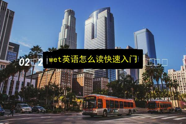 wet英语怎么读快速入门插图 文章配图