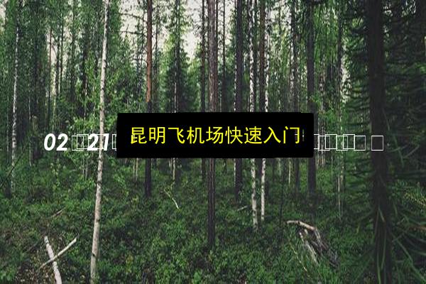 昆明飞机场快速入门插图 文章配图