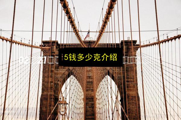 5钱多少克介绍插图 文章配图