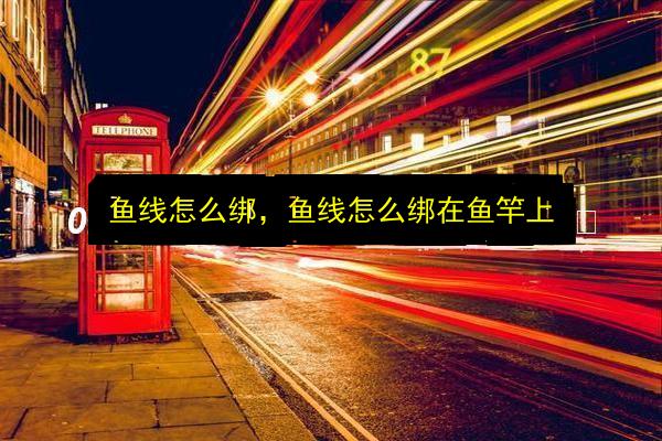 鱼线怎么绑,鱼线怎么绑在鱼竿上插图 文章配图