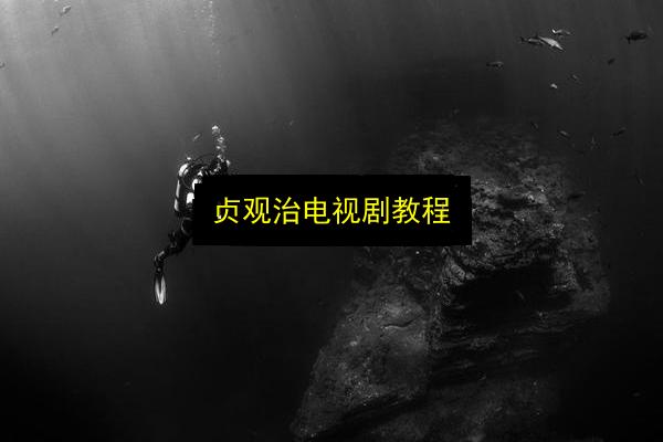 贞观治电视剧教程插图 文章配图