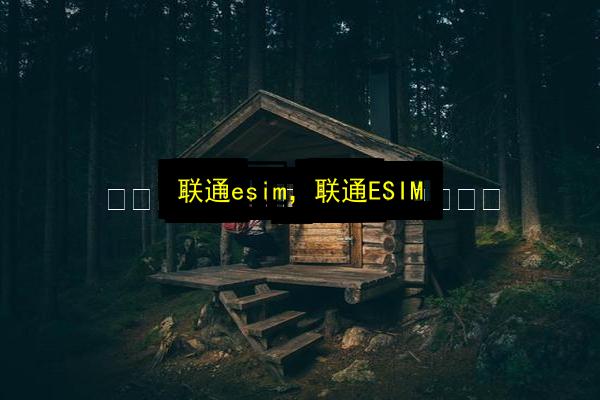 联通esim,联通ESIM插图 文章配图
