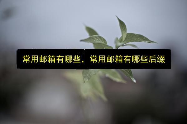 常用邮箱有哪些,常用邮箱有哪些后缀插图 文章配图