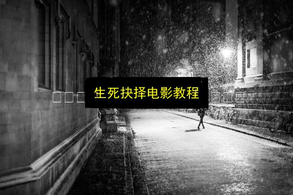 生死抉择电影教程插图 文章配图