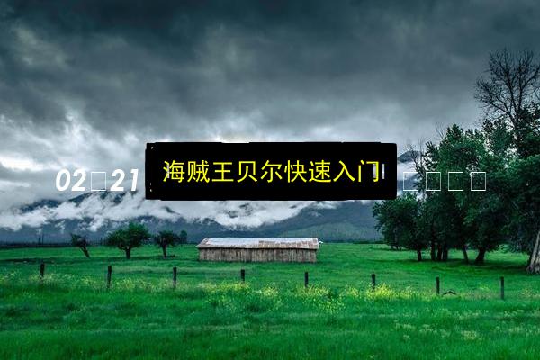 海贼王贝尔快速入门插图 文章配图