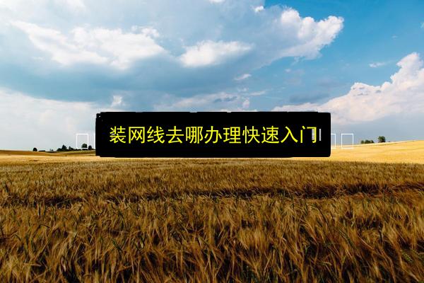 装网线去哪办理快速入门插图 文章配图