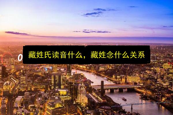 藏姓氏读音什么,藏姓念什么关系插图 文章配图