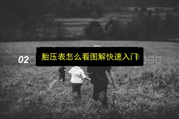 胎压表怎么看图解快速入门插图 文章配图