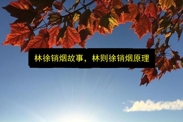 林徐销烟故事,林则徐销烟原理插图 文章配图