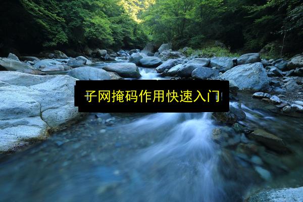 子网掩码作用快速入门插图 文章配图